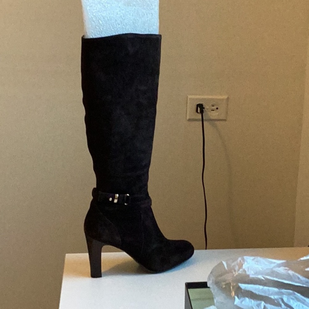 New suede boots still in box